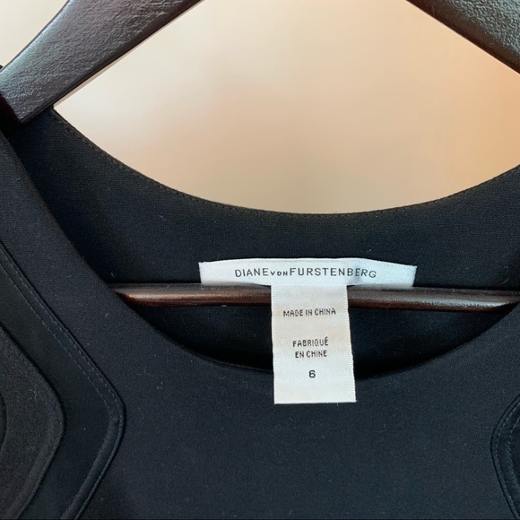 DVF Black bodycon knit dress size 6 - Picture 2 of 6